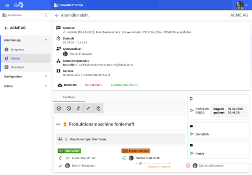 Bild GroupAlarm - Alarmierung mit GroupAlarm